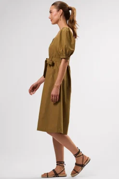 Dresses|Clearance^Amour Vert Square Neck Button Front Dress Elm