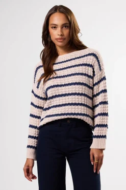 Sweaters & Cardigans|Clearance^Amour Vert Stripe Novelty Sweater OatNavyStripe