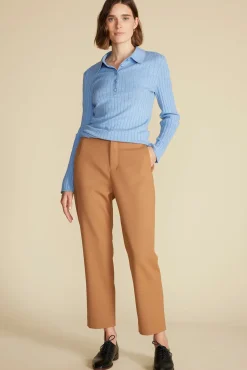 Pants^Amour Vert Taper Tailored Ankle Trouser Camel