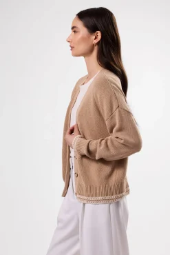 Sweaters & Cardigans|Clearance^Amour Vert Texture Cardigan BiscottiIvory