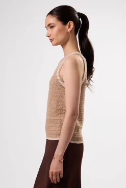 Tops|Clearance^Amour Vert Texture Halter BiscottiIvory