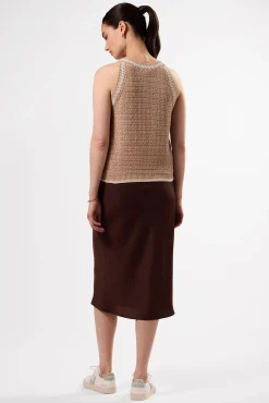 Tops|Clearance^Amour Vert Texture Halter BiscottiIvory