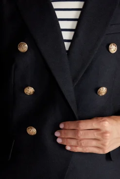 Jackets & Outerwear|Clearance^Amour Vert Tobie Double Breasted Blazer DarkNavyBlue