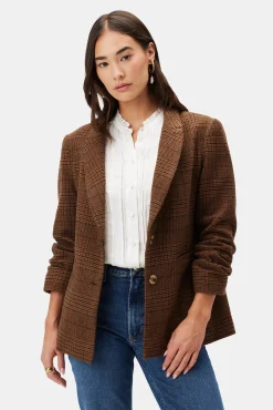 Jackets & Outerwear|Clearance^Amour Vert Tobie Single Breasted Blazer RustPlaid