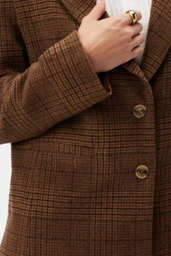 Jackets & Outerwear|Clearance^Amour Vert Tobie Single Breasted Blazer RustPlaid