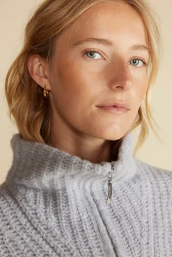 Sweaters & Cardigans|Clearance^Amour Vert Veronique Chunky Half Zip Pullover Sweater HeatherGrey
