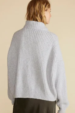 Sweaters & Cardigans|Clearance^Amour Vert Veronique Chunky Half Zip Pullover Sweater HeatherGrey