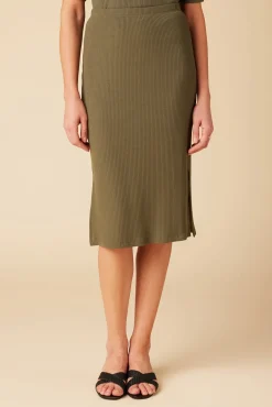Skirts|Clearance^Amour Vert Vindy Paris Rib Skirt CallaGreen