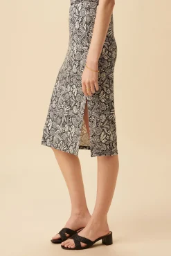 Skirts|Clearance^Amour Vert Vindy Viscose Knit Skirt NinaBlack