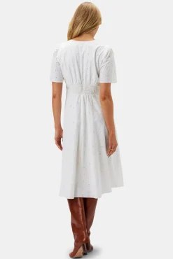 Dresses|Clearance^Amour Vert Violette Organic Cotton Eyelet Dress White