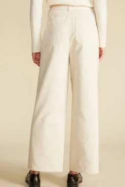 Pants|Clearance^Amour Vert Wide Leg Utility Corduroy Pant Ivory