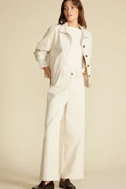 Pants|Clearance^Amour Vert Wide Leg Utility Corduroy Pant Ivory