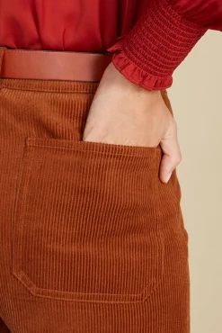 Pants|Clearance^Amour Vert Wide Leg Utility Corduroy Pant AlmondBrown