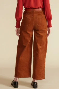 Pants|Clearance^Amour Vert Wide Leg Utility Corduroy Pant AlmondBrown