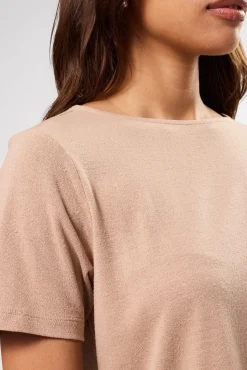 Tops|Tees^Amour Vert Yvette Silk Knit Tee Sand