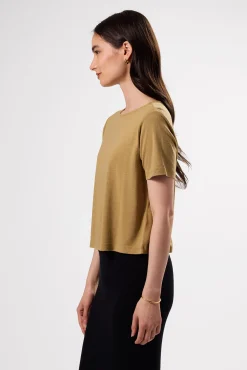 Tops|Tees^Amour Vert Yvette Silk Knit Tee Elm
