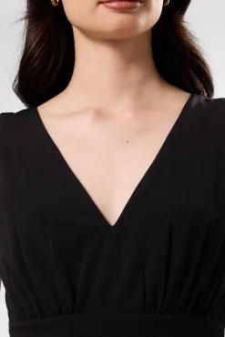 Tops|Clearance^Amour Vert Zoe Deep V Tank Black