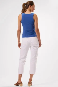 Tops|Clearance^Amour Vert Zoe Deep V Tank AegeanBlue